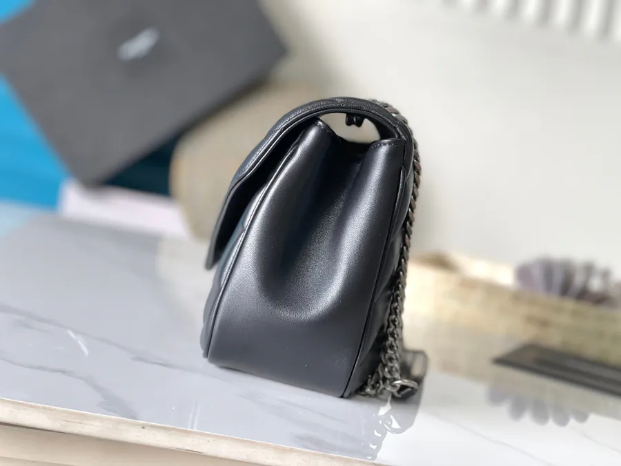LouLou Large Bucket Bag in Grained Calfskin