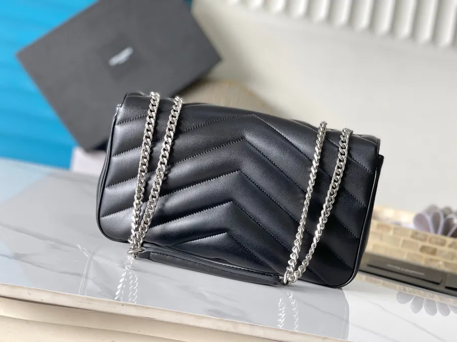 LouLou Large Bucket Bag in Grained Calfskin