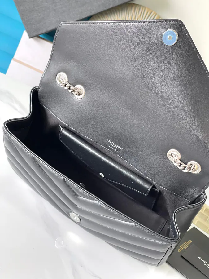 LouLou Large Bucket Bag in Grained Calfskin