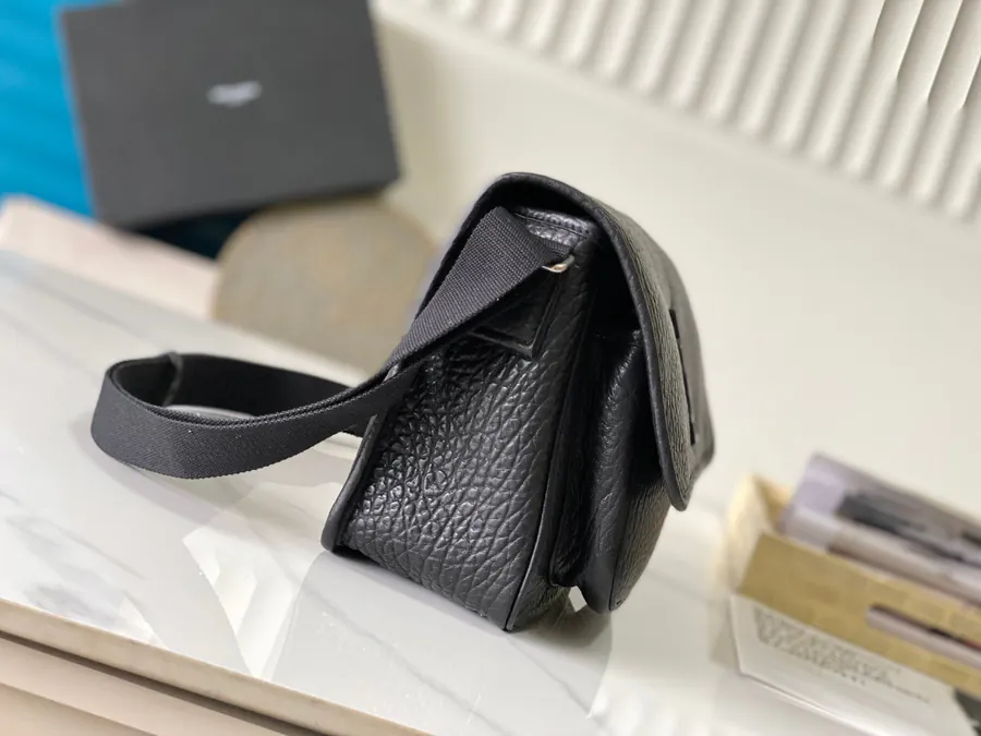 Niki Bucket Bag with Grained Calfskin and Gunmetal Clasp