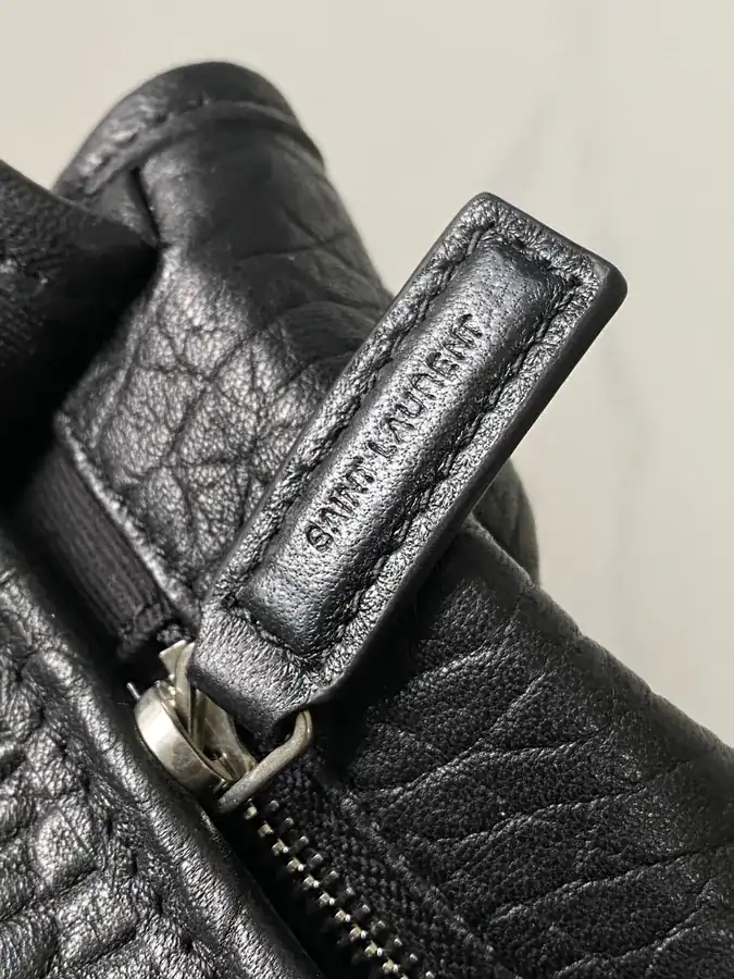 Niki Bucket Bag with Grained Calfskin and Gunmetal Clasp