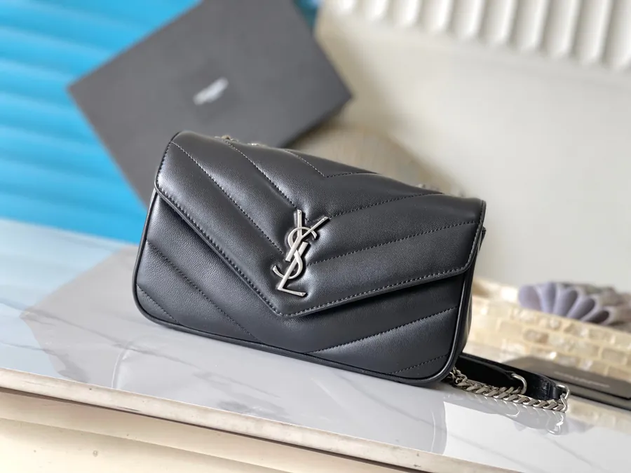 Lou Lou Medium Envelope Bag in Grained Lambskin