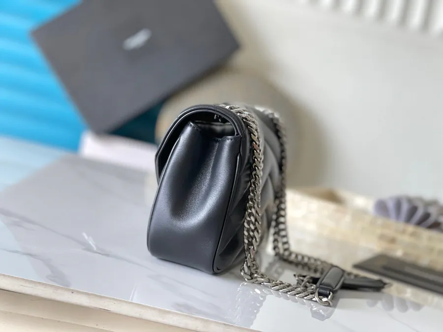 Lou Lou Medium Envelope Bag in Grained Lambskin