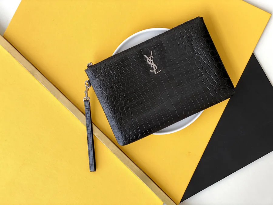 YSL Saint Laurent Premium Original Handbag Series 440222 Crocodile Pattern