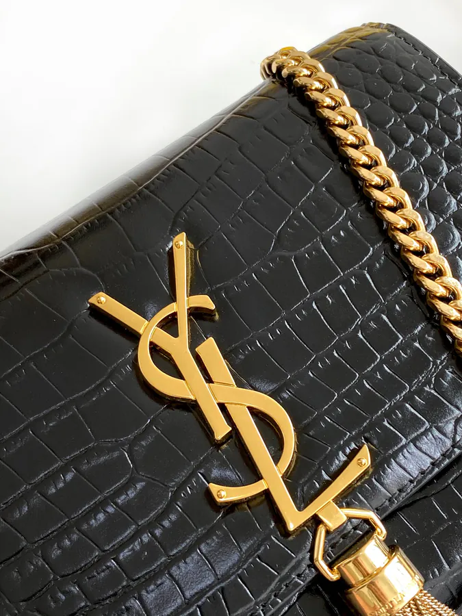 YSL Saint Laurent Premium Original Calfskin Chain Clutch
