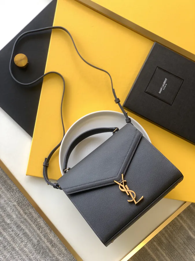 CASSANDRA Handbag Grained Calfskin Rotating Metal Clasp