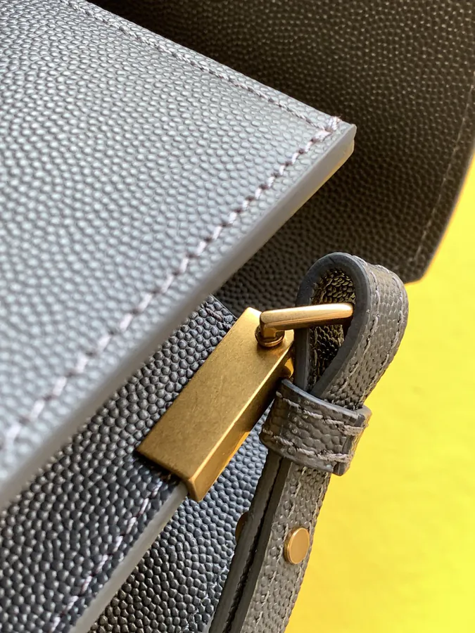 CASSANDRA Handbag Grained Calfskin Rotating Metal Clasp