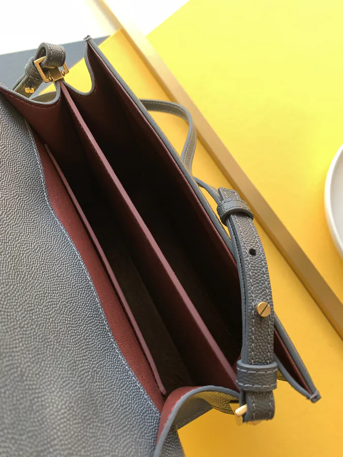 CASSANDRA Handbag Grained Calfskin Rotating Metal Clasp
