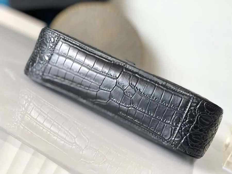 P600 Luxury Crocodile Skin Clutch