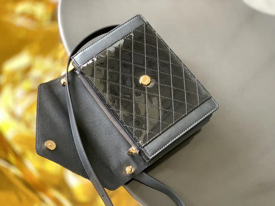 GABY Mini Envelope Bag Italian Goat Leather, Full Leather Interior, Custom Metal Logo