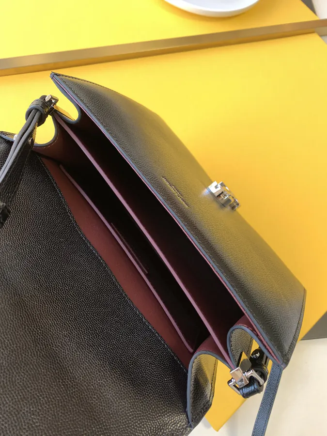 YSL Saint Laurent Premium Original Handmade Rotating Metal Clutch