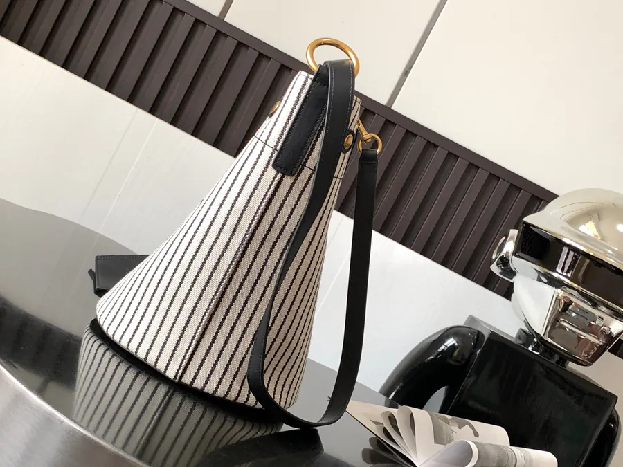 Rive Gauche French Linen Bucket Bag