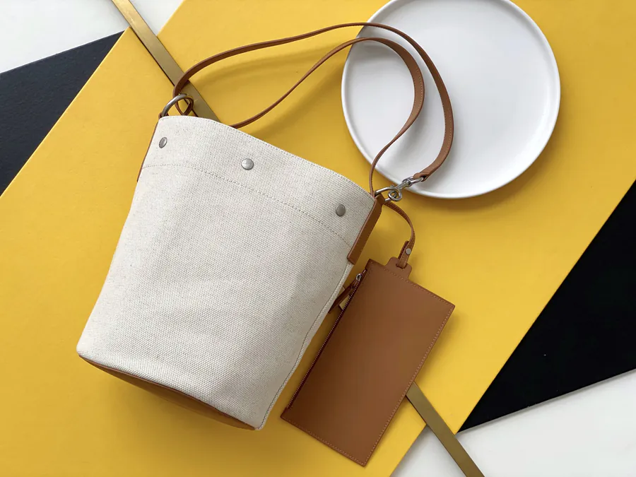 Rive Gauche French Canvas Bucket Bag