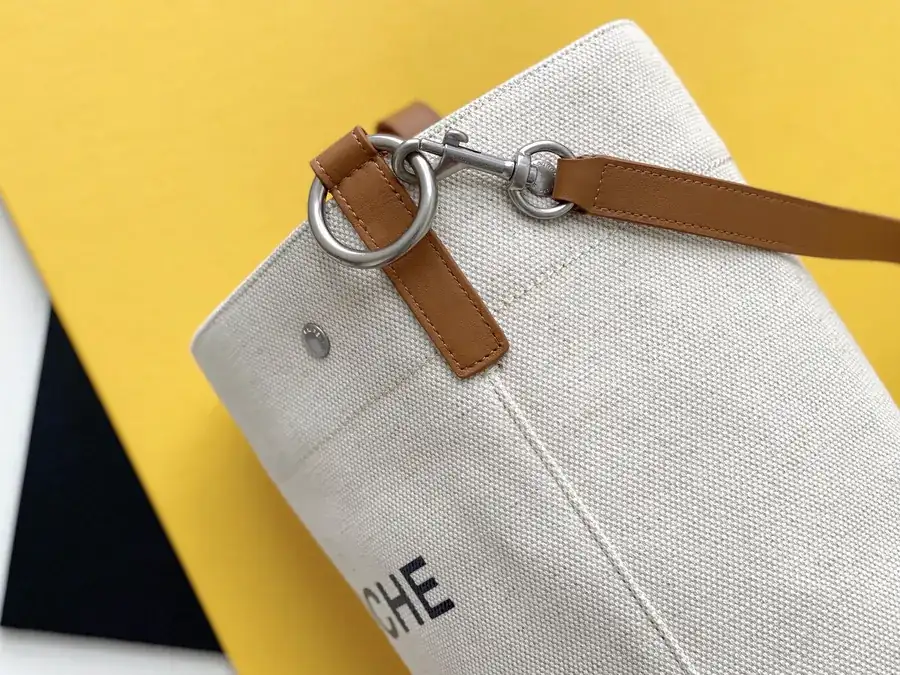 Rive Gauche French Canvas Bucket Bag