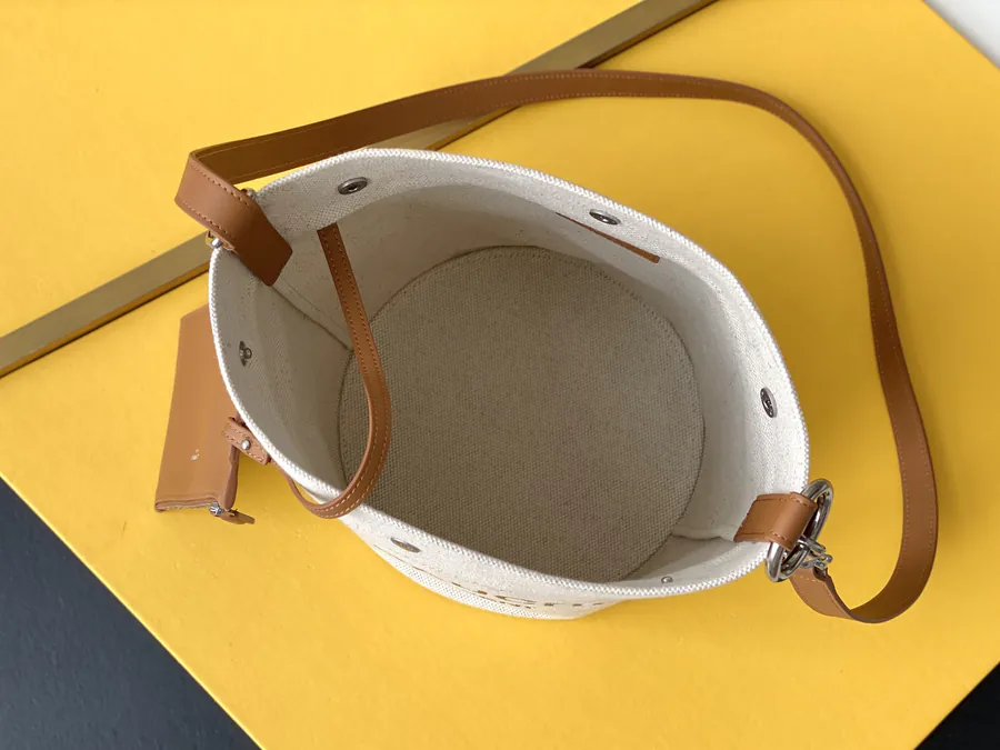 Rive Gauche French Canvas Bucket Bag