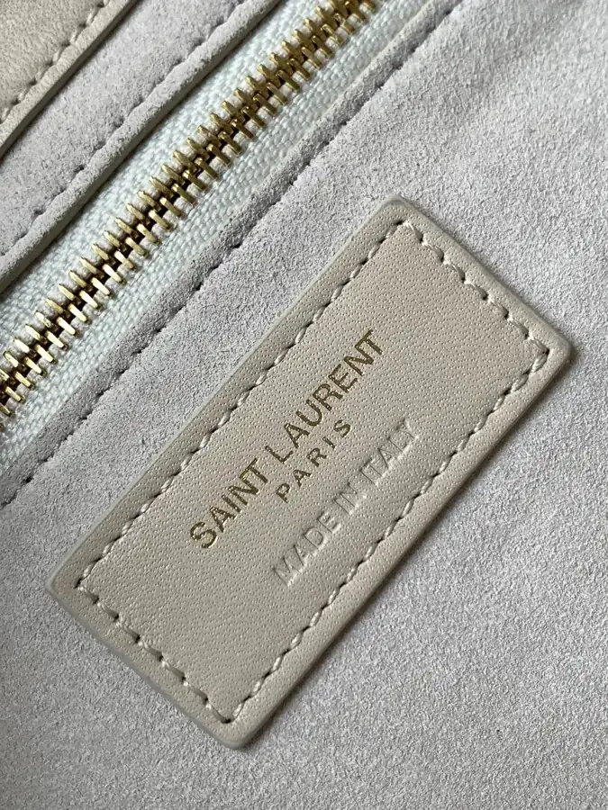 YSL Saint Laurent腋下包 657228浅杏蛇纹金扣