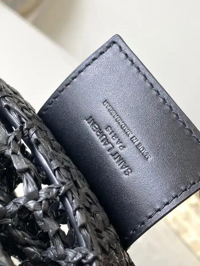 Lafayette Woven Black Gold Bucket Bag