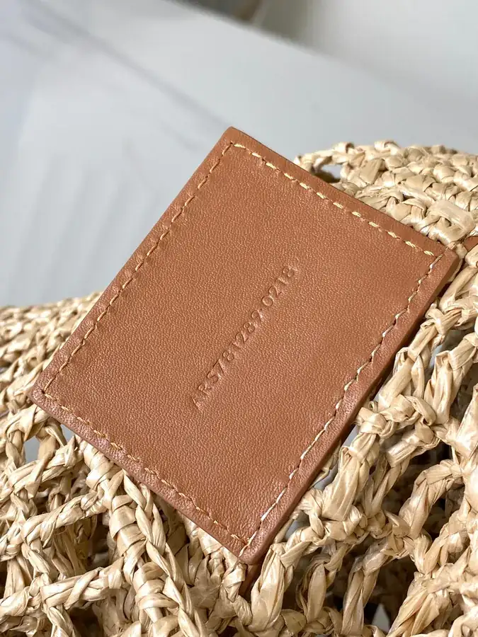 Oxalis Woven Palm Gold Shoulder Bag
