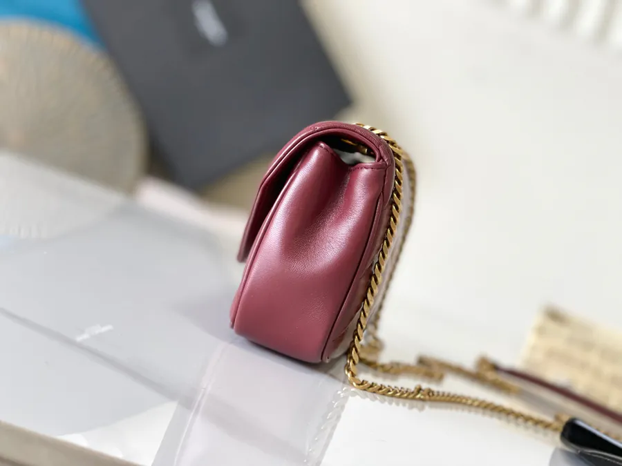 LouLou Mini Envelope Bag in Grained Calfskin