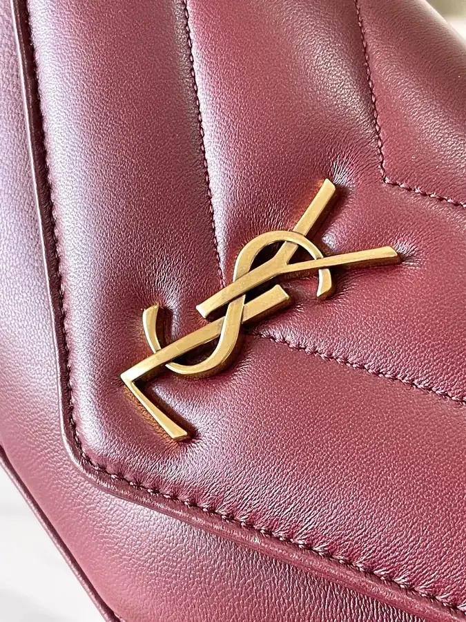 LouLou Mini Envelope Bag in Grained Calfskin