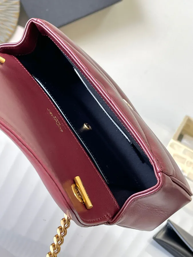 LouLou Mini Envelope Bag in Grained Calfskin