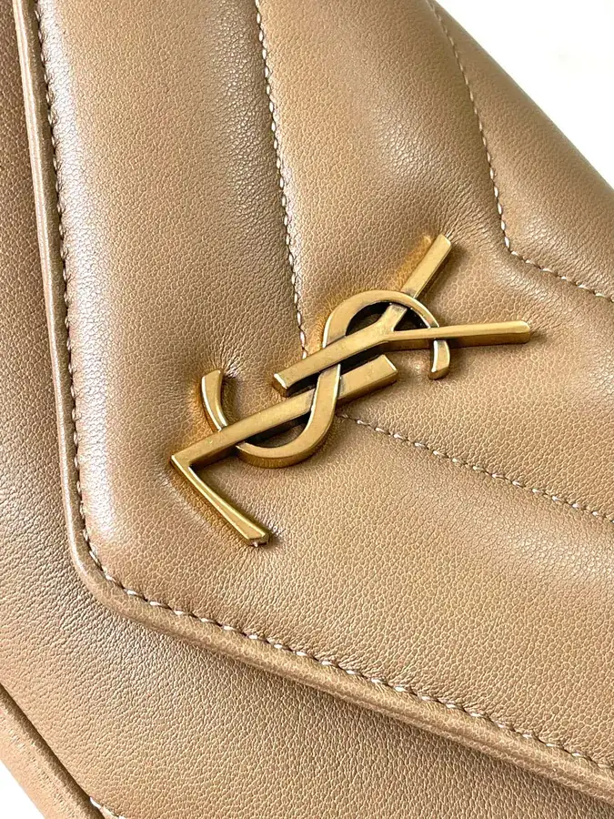 LouLou Mini Envelope Bag in Grained Calfskin