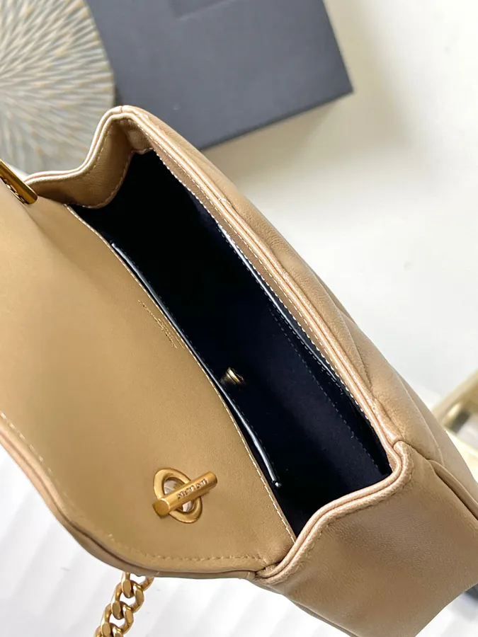 LouLou Mini Envelope Bag in Grained Calfskin