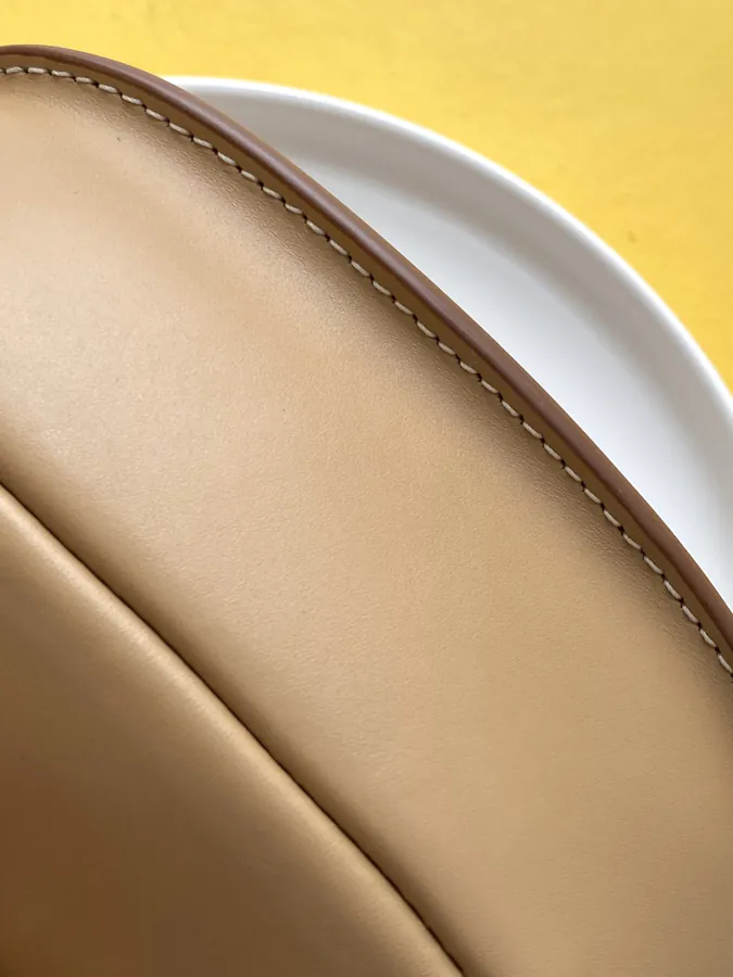 KAIA Small Vintage Style Bucket Bag in Grained Calfskin