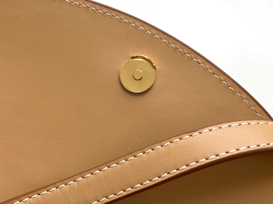 KAIA Small Vintage Style Bucket Bag in Grained Calfskin