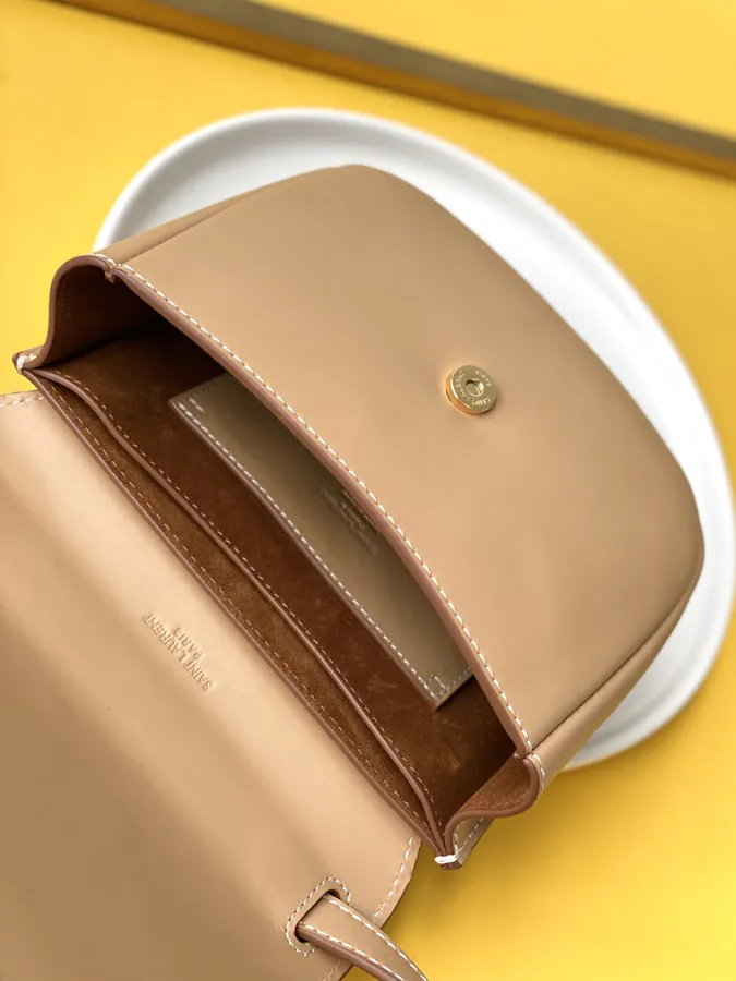 KAIA Small Vintage Style Bucket Bag in Grained Calfskin