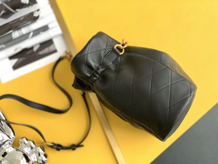 YSL LE MAILLON Hook Closure Bucket Bag