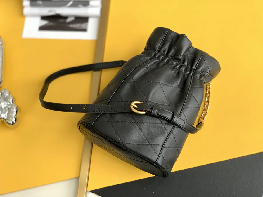 YSL LE MAILLON Hook Closure Bucket Bag