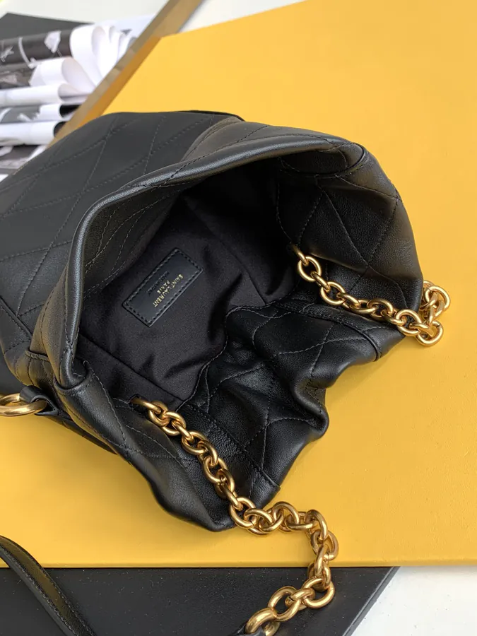 YSL LE MAILLON Hook Closure Bucket Bag