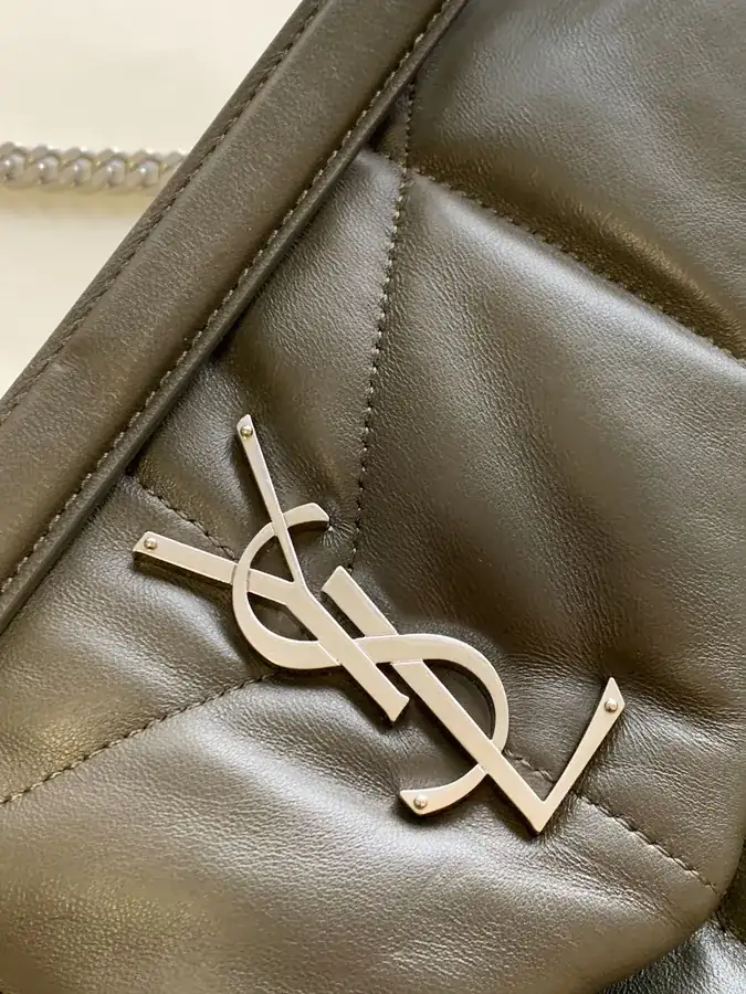 LOULOU PUFFER Gilded Calfskin Bag, Medium Size