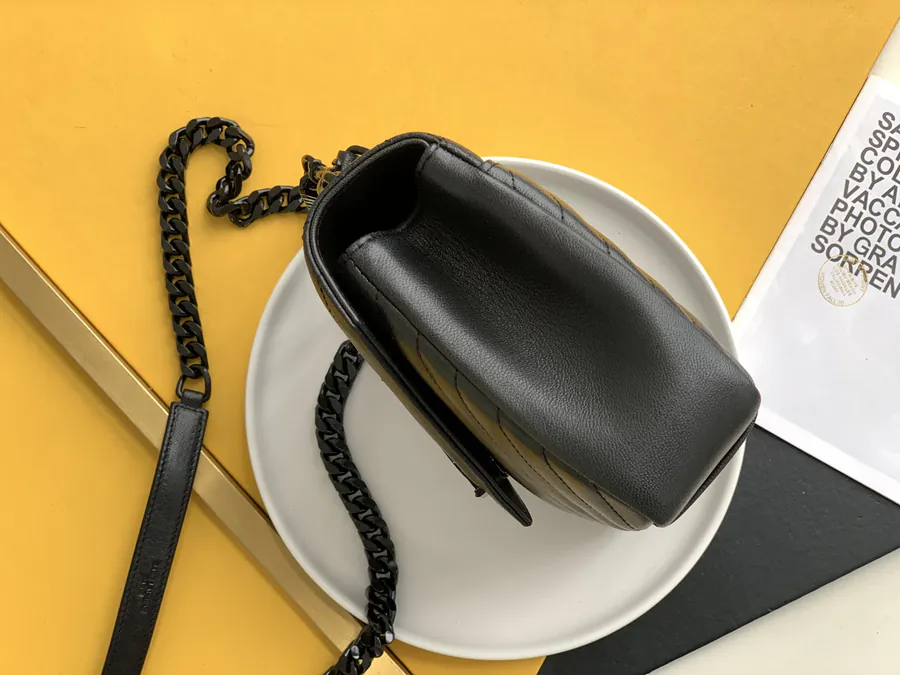 Classic YSL Saint Laurent Premium Original Leather Mail Bag