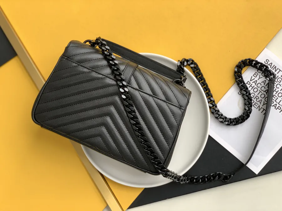 Classic YSL Saint Laurent Premium Original Leather Mail Bag