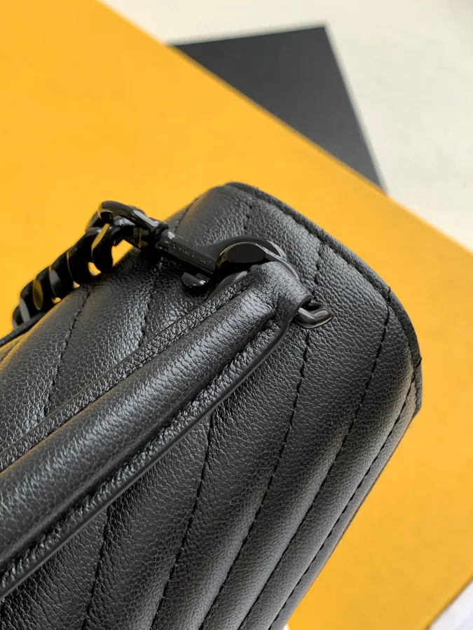 Classic YSL Saint Laurent Premium Original Leather Mail Bag