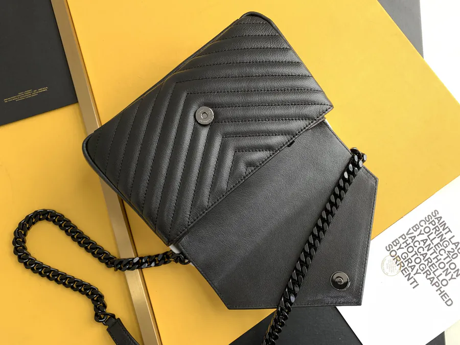 Classic YSL Saint Laurent Premium Original Leather Mail Bag
