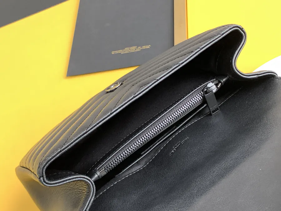 Classic YSL Saint Laurent Premium Original Leather Mail Bag