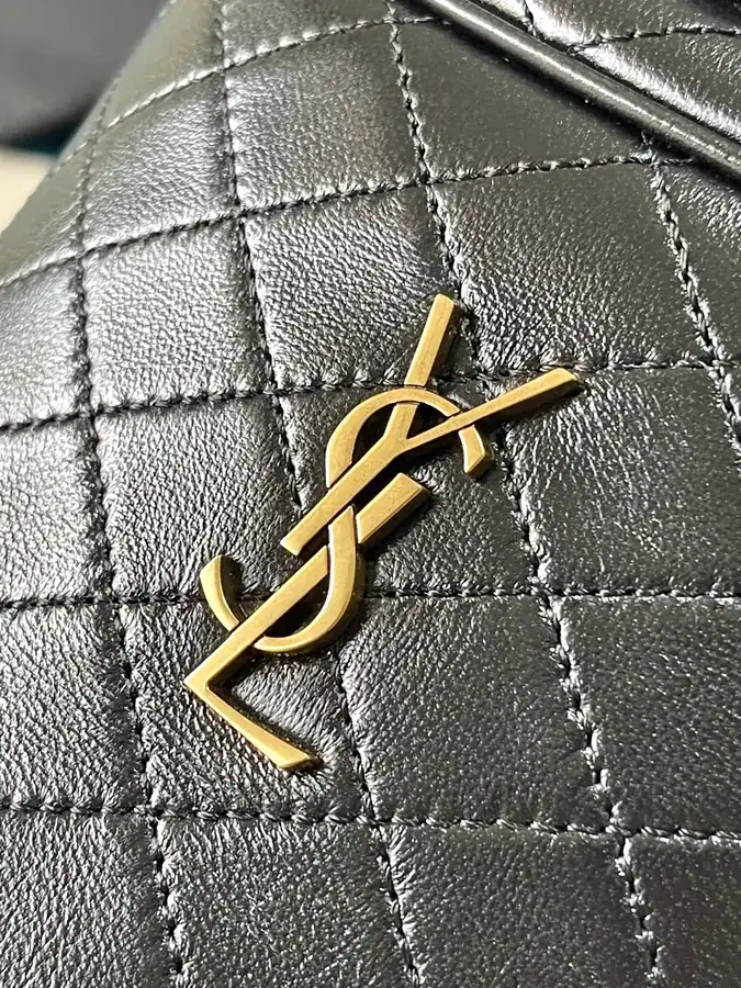 Gaby Mini Bucket Bag with Gold Logo
