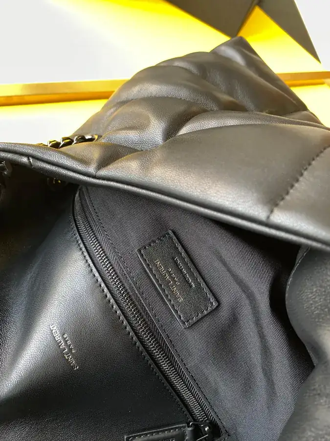 LOULOU PUFFER Grained Lamb Leather Large Bag