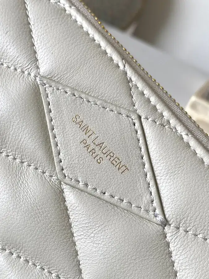 YSL 2023 New Grained Calfskin Zip Bucket Bag