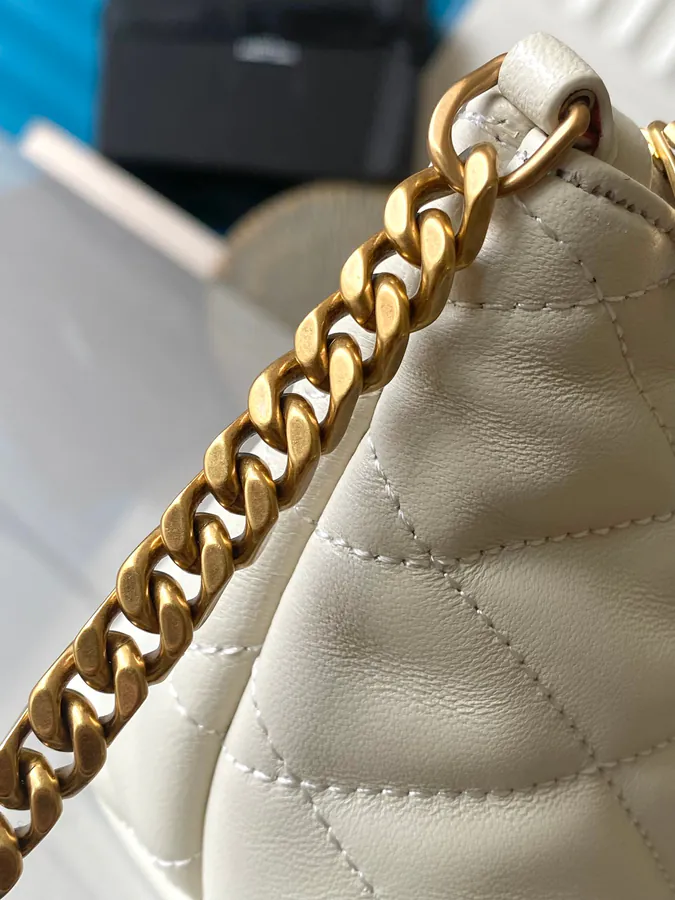 YSL 2023 New Grained Calfskin Zip Bucket Bag