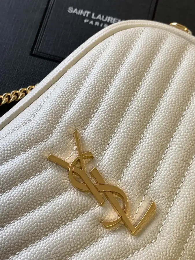 YSL Lou Mini Bag Mini Camera Bag with Grained Calfskin