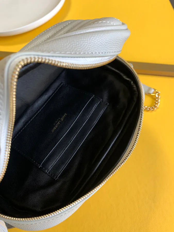 YSL Lou Mini Bag Mini Camera Bag with Grained Calfskin