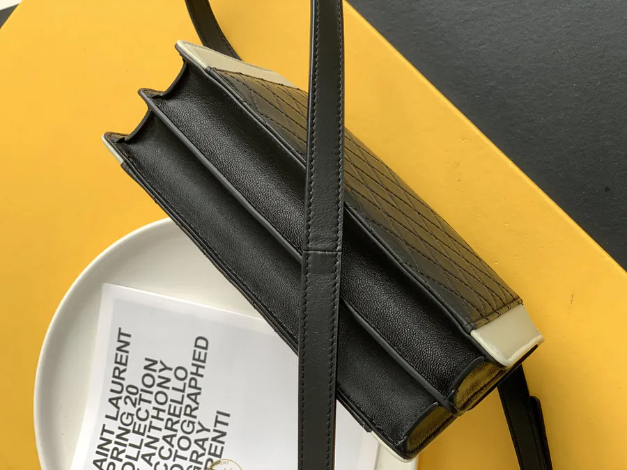 GABY Mini Envelope Bag Italian Goat Leather, Full Leather, Custom Metal Logo