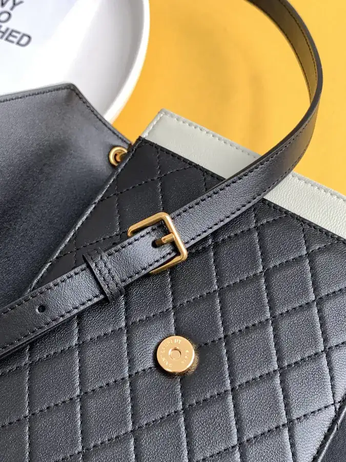 GABY Mini Envelope Bag Italian Goat Leather, Full Leather, Custom Metal Logo