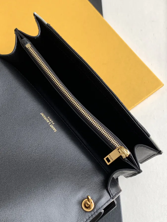 GABY Mini Envelope Bag Italian Goat Leather, Full Leather, Custom Metal Logo
