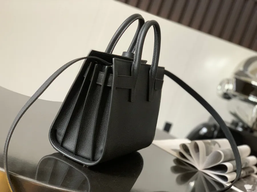 Y Brand Mini Bucket Bag with Grained Goatskin