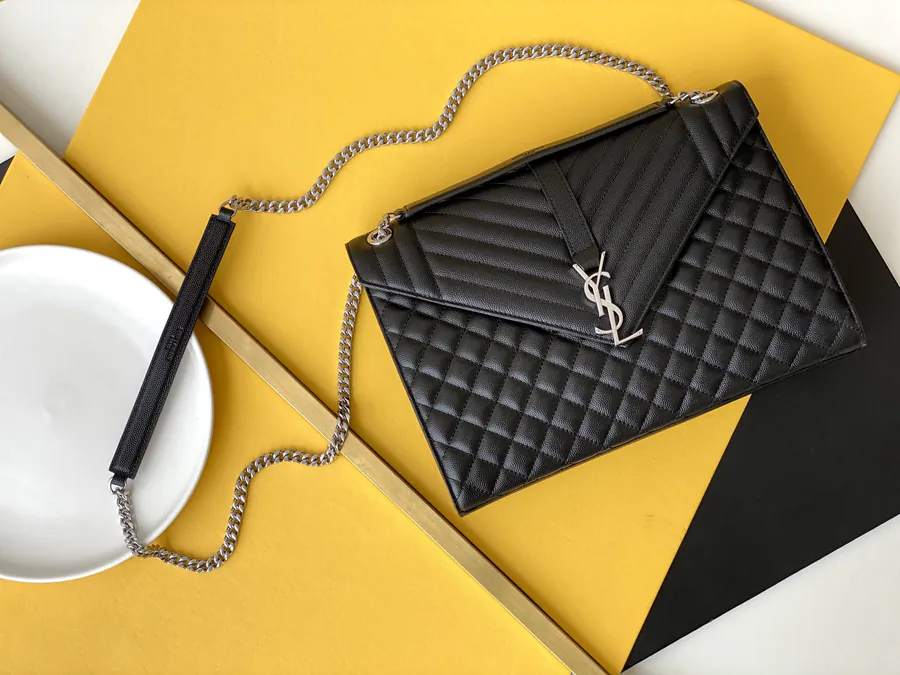 YSL Saint Laurent Envelope Bag Large, 2019 New Model